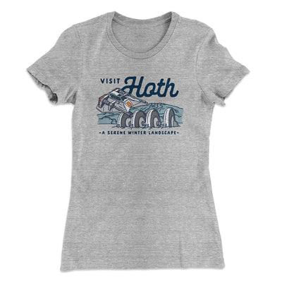 Visit Hoth Women's T-Shirt Heather Gray | Funny Shirt from Famous In Real Life