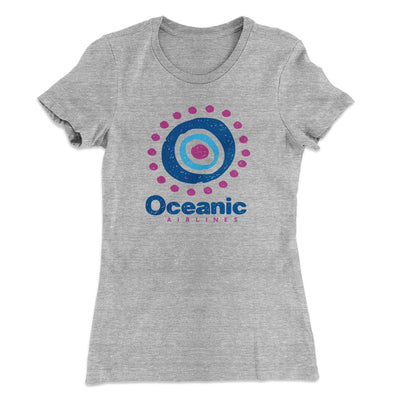 Oceanic Airlines Women's T-Shirt Heather Grey | Funny Shirt from Famous In Real Life