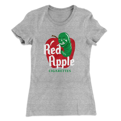 Red Apple Cigarettes Women's T-Shirt Heather Gray | Funny Shirt from Famous In Real Life