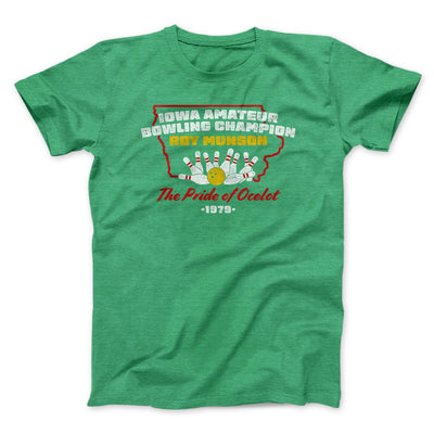 Iowa Amateur Bowling Champion Funny Movie Men/Unisex T-Shirt Heather Kelly | Funny Shirt from Famous In Real Life