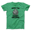 Save The Chubby Unicorns Funny Men/Unisex T-Shirt Heather Kelly | Funny Shirt from Famous In Real Life