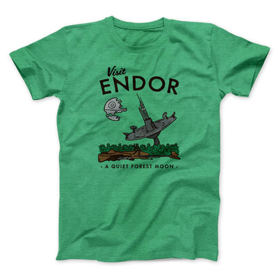 Visit Endor Funny Movie Men/Unisex T-Shirt Heather Kelly | Funny Shirt from Famous In Real Life
