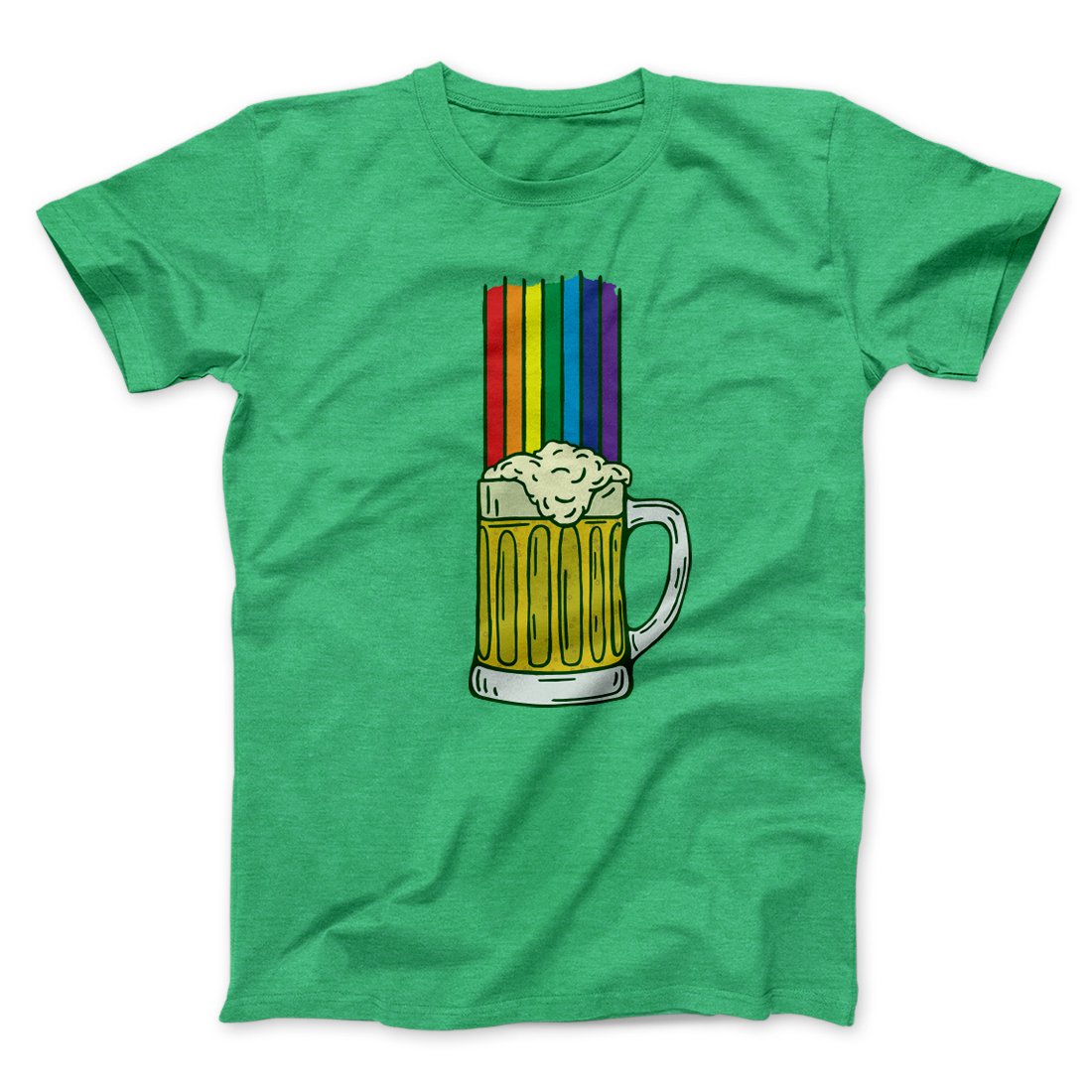 Beer Rainbow Men/Unisex T-Shirt | Funny Shirt from Famous In Real Life