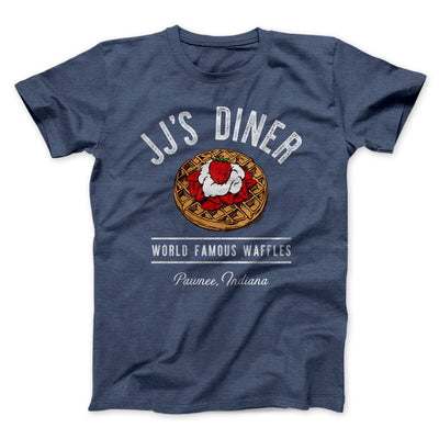 JJ's Diner Men/Unisex T-Shirt Heather Navy | Funny Shirt from Famous In Real Life