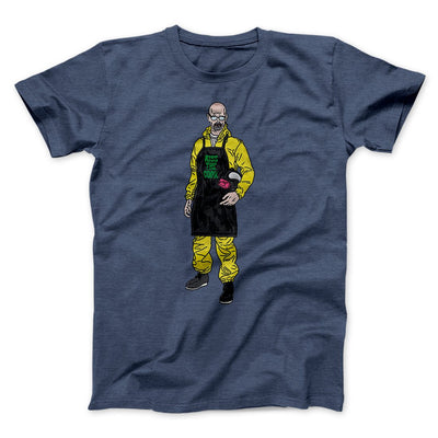Kiss The Cook Men/Unisex T-Shirt Heather Navy | Funny Shirt from Famous In Real Life