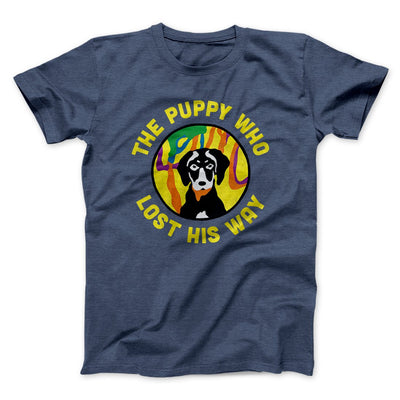 The Puppy Who Lost His Way Funny Movie Men/Unisex T-Shirt Heather Navy | Funny Shirt from Famous In Real Life