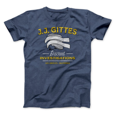J.J. Gittes Investigation Funny Movie Men/Unisex T-Shirt Heather Navy | Funny Shirt from Famous In Real Life