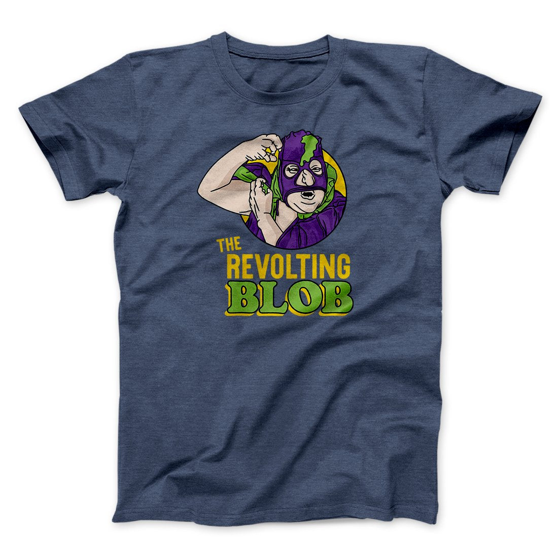 The Revolting Blob Funny Movie Men/Unisex T-Shirt Heather Navy | Funny Shirt from Famous In Real Life