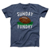 Football Sunday Funday Funny Men/Unisex T-Shirt Heather Navy | Funny Shirt from Famous In Real Life