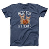Here For The Treats Men/Unisex T-Shirt Heather Navy | Funny Shirt from Famous In Real Life