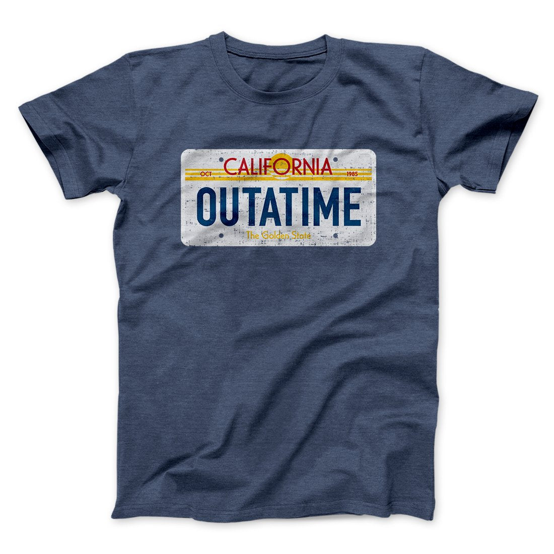 Outatime License Plate Funny Movie Men/Unisex T-Shirt | Funny Shirt from Famous In Real Life