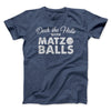 Deck the Halls with Matzo Balls Men/Unisex T-Shirt Heather Navy | Funny Shirt from Famous In Real Life