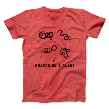 Snakes on a Plane Men/Unisex T-Shirt Heather Red | Funny Shirt from Famous In Real Life