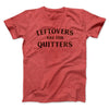 Leftovers Are For Quitters Funny Thanksgiving Men/Unisex T-Shirt Heather Red | Funny Shirt from Famous In Real Life