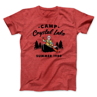 Camp Crystal Lake Men/Unisex T-Shirt Heather Red | Funny Shirt from Famous In Real Life
