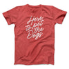Here To Pet The Dogs Men/Unisex T-Shirt Heather Red | Funny Shirt from Famous In Real Life