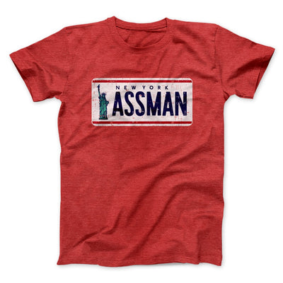 Assman Men/Unisex T-Shirt Heather Red | Funny Shirt from Famous In Real Life