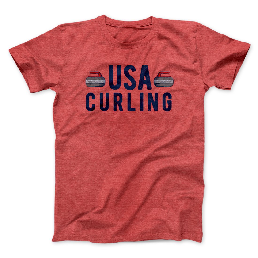 USA Curling Men/Unisex T-Shirt | Funny Shirt from Famous In Real Life