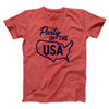 Party in the USA Men/Unisex T-Shirt Heather Red | Funny Shirt from Famous In Real Life