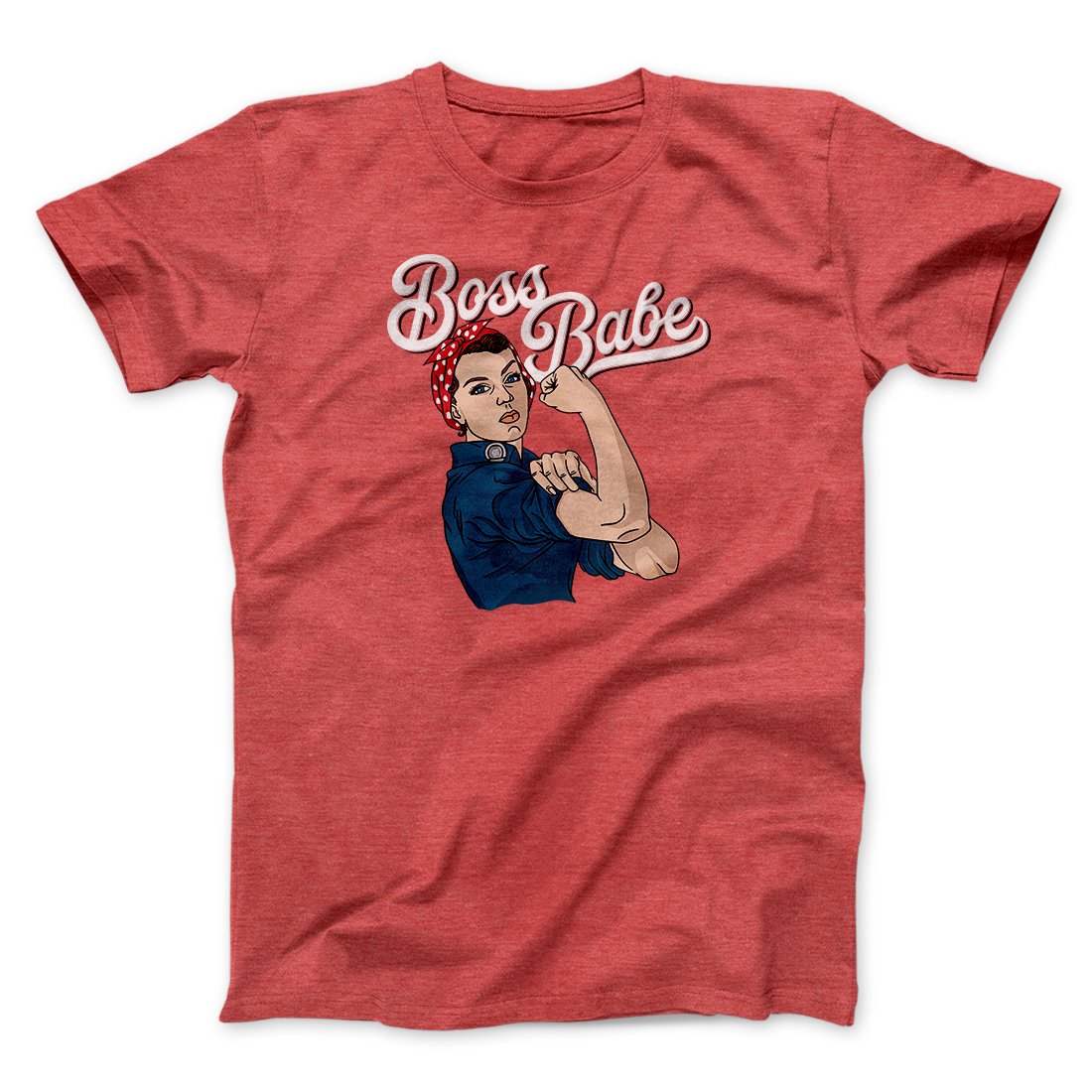 Boss Babe Men/Unisex T-Shirt Heather Red | Funny Shirt from Famous In Real Life