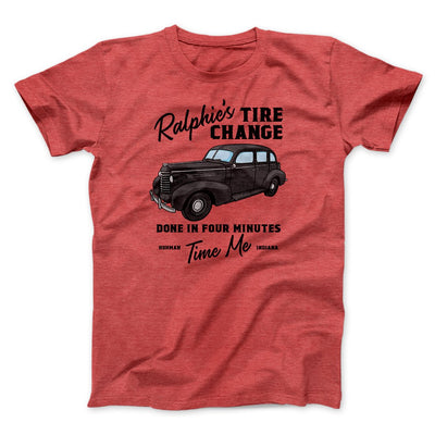 Ralphie's Tire Change Men/Unisex T-Shirt Heather Red | Funny Shirt from Famous In Real Life
