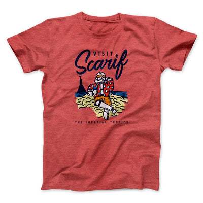 Visit Scarif Funny Movie Men/Unisex T-Shirt Heather Red | Funny Shirt from Famous In Real Life