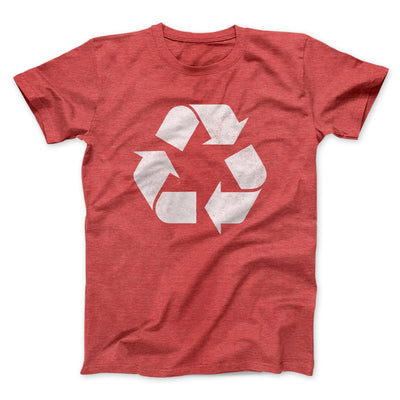 Recycle Symbol Men/Unisex T-Shirt Heather Red | Funny Shirt from Famous In Real Life