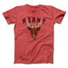 Horny Men/Unisex T-Shirt Heather Red | Funny Shirt from Famous In Real Life