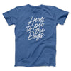 Here To Pet The Dogs Men/Unisex T-Shirt Heather True Royal | Funny Shirt from Famous In Real Life