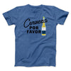 Cerveza, Por Favor Men/Unisex T-Shirt Heather True Royal | Funny Shirt from Famous In Real Life