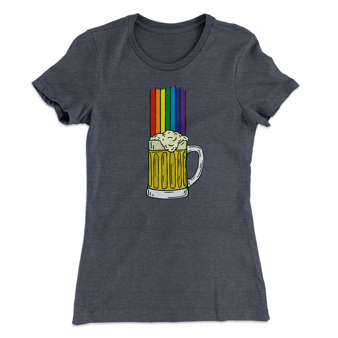 Beer Rainbow Women's T-Shirt | Funny Shirt from Famous In Real Life
