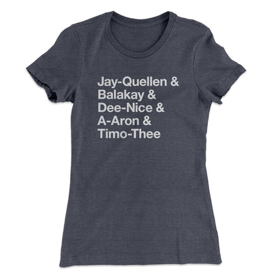 Substitute Teacher Names Women's T-Shirt Heavy Metal | Funny Shirt from Famous In Real Life