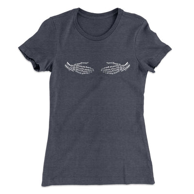 Skeleton Hands Women's T-Shirt Heavy Metal | Funny Shirt from Famous In Real Life
