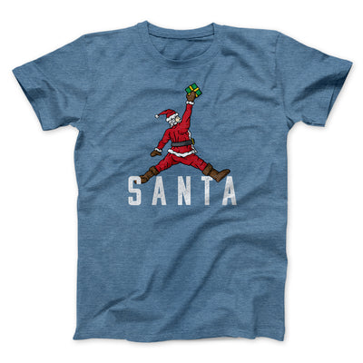 Air Santa Men/Unisex T-Shirt Heather Slate | Funny Shirt from Famous In Real Life