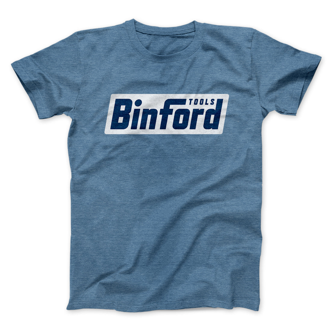 Binford Tools Men/Unisex T-Shirt Heather Slate | Funny Shirt from Famous In Real Life