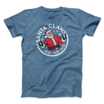 Santa Claws Men/Unisex T-Shirt Heather Slate | Funny Shirt from Famous In Real Life