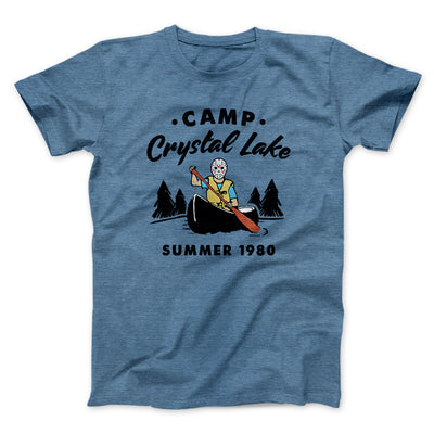 Camp Crystal Lake Men/Unisex T-Shirt Heather Slate | Funny Shirt from Famous In Real Life