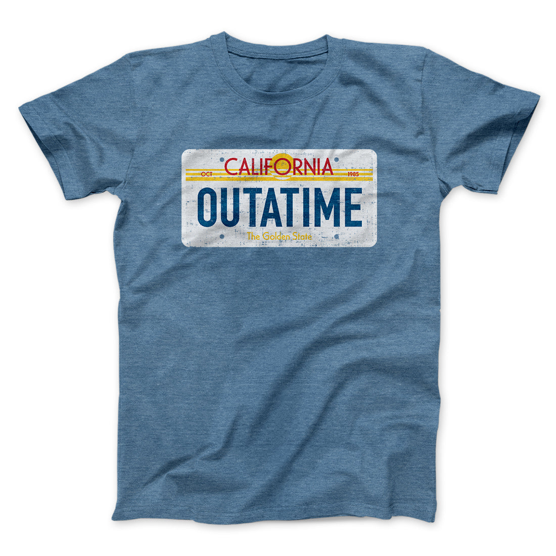 Outatime License Plate Funny Movie Men/Unisex T-Shirt | Funny Shirt from Famous In Real Life