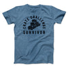Crate Challenge Survivor 2021 Funny Men/Unisex T-Shirt Heather Slate | Funny Shirt from Famous In Real Life