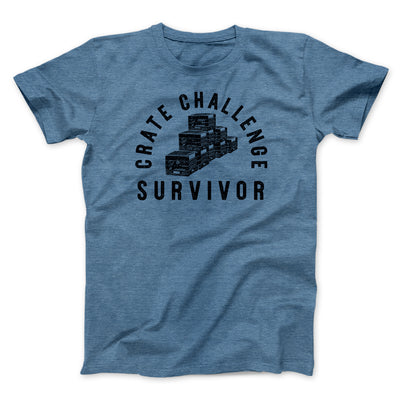 Crate Challenge Survivor 2021 Men/Unisex T-Shirt Heather Slate | Funny Shirt from Famous In Real Life