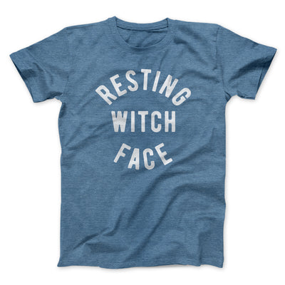 Resting Witch Face Men/Unisex T-Shirt Heather Slate | Funny Shirt from Famous In Real Life
