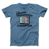 Television Marathon Champion Men/Unisex T-Shirt Heather Slate | Funny Shirt from Famous In Real Life