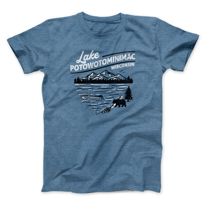 Lake Potowotominimac Funny Movie Men/Unisex T-Shirt Heather Slate | Funny Shirt from Famous In Real Life