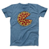Pizza Slice Couple's Shirt Men/Unisex T-Shirt Heather Slate | Funny Shirt from Famous In Real Life