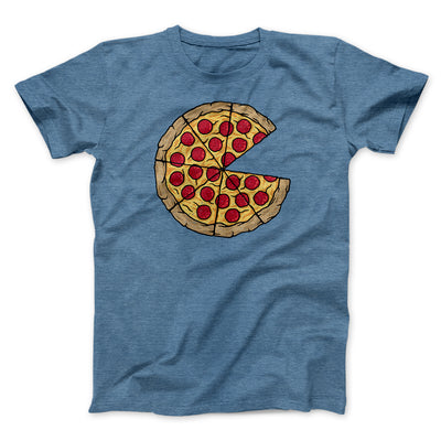 Pizza Slice Couple's Shirt Men/Unisex T-Shirt Heather Slate | Funny Shirt from Famous In Real Life