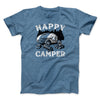 Happy Camper Men/Unisex T-Shirt Heather Slate | Funny Shirt from Famous In Real Life