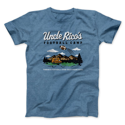 Uncle Rico's Football Camp Funny Movie Men/Unisex T-Shirt Heather Slate | Funny Shirt from Famous In Real Life
