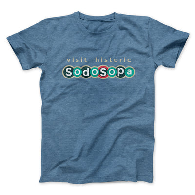 Visit Historic Sodosopa Men/Unisex T-Shirt Heather Slate | Funny Shirt from Famous In Real Life