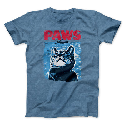 PAWS Funny Movie Men/Unisex T-Shirt Heather Slate | Funny Shirt from Famous In Real Life