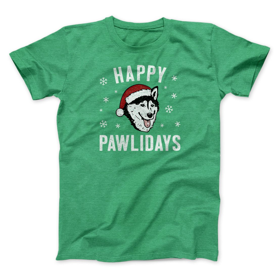 Happy Pawlidays Men/Unisex T-Shirt | Funny Shirt from Famous In Real Life
